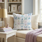 Periwinkle Nutcrackers Throw Pillow - Hillcroft Home