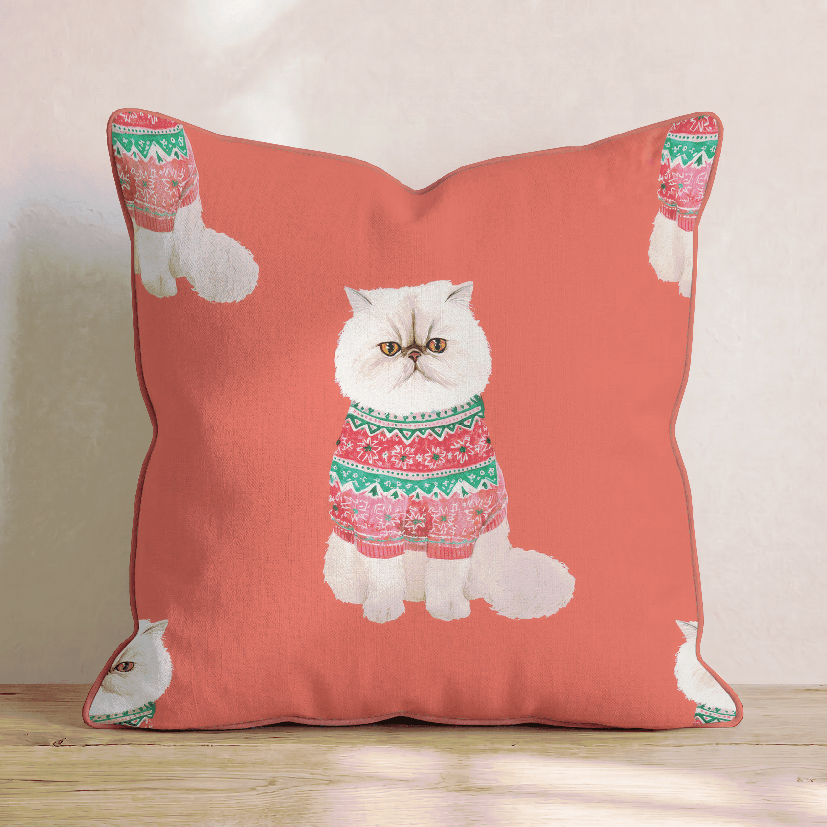 Persian Fair Isle Sweater Throw Pillow - Hillcroft Home