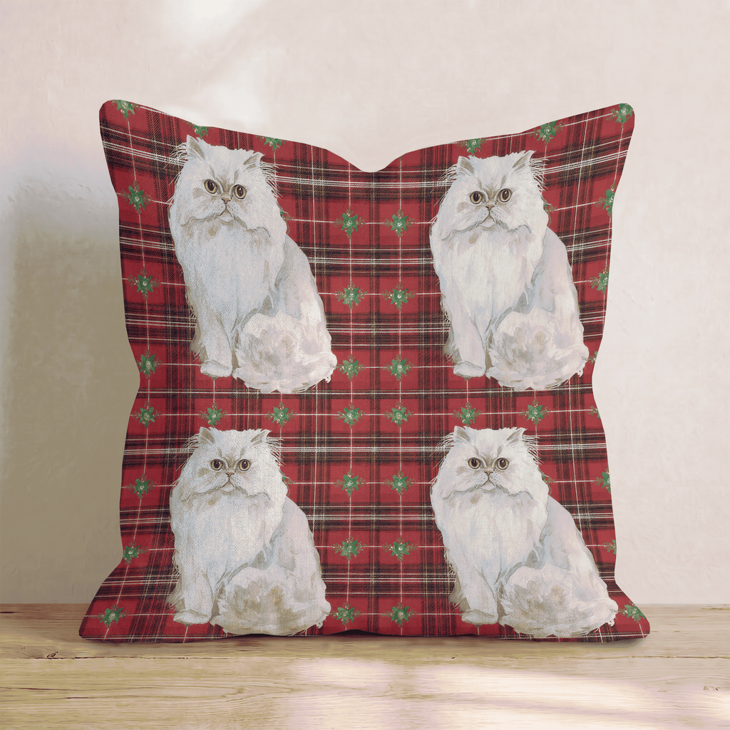 Persian Tartan Plaid Throw Pillow - Hillcroft Home