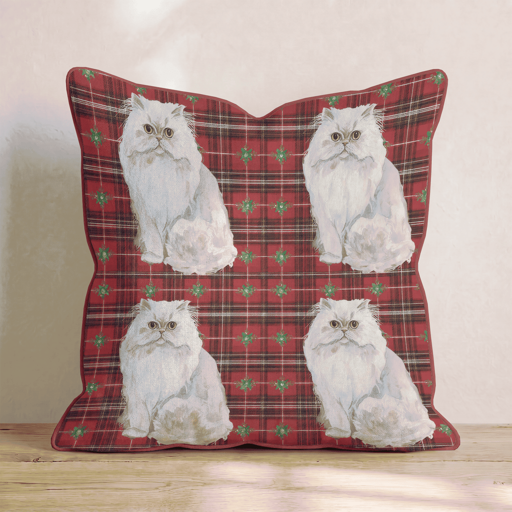 Persian Tartan Plaid Throw Pillow - Hillcroft Home