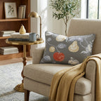 Persimmon Orchard Toile Throw Pillow - Hillcroft Home