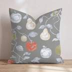 Persimmon Orchard Toile Throw Pillow - Hillcroft Home