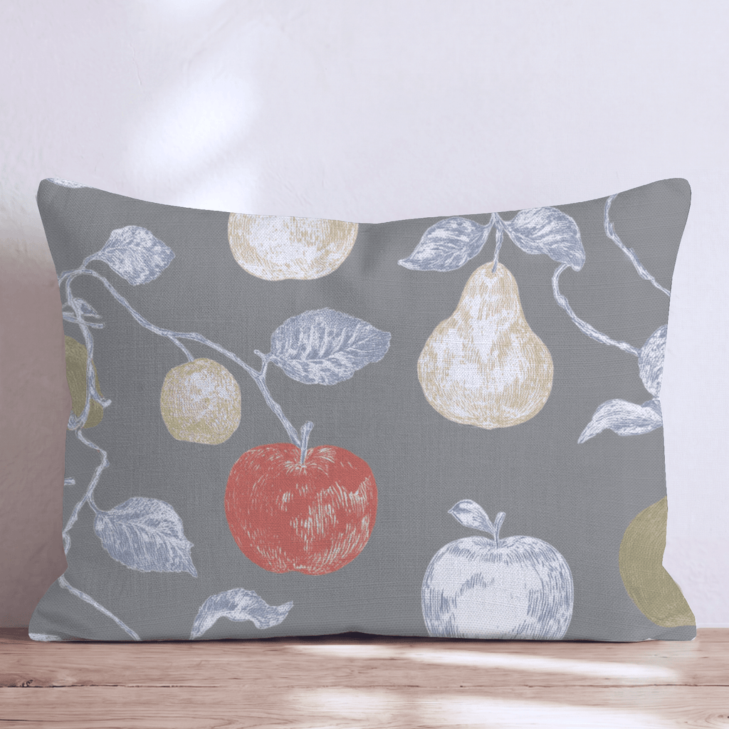 Persimmon Orchard Toile Throw Pillow - Hillcroft Home