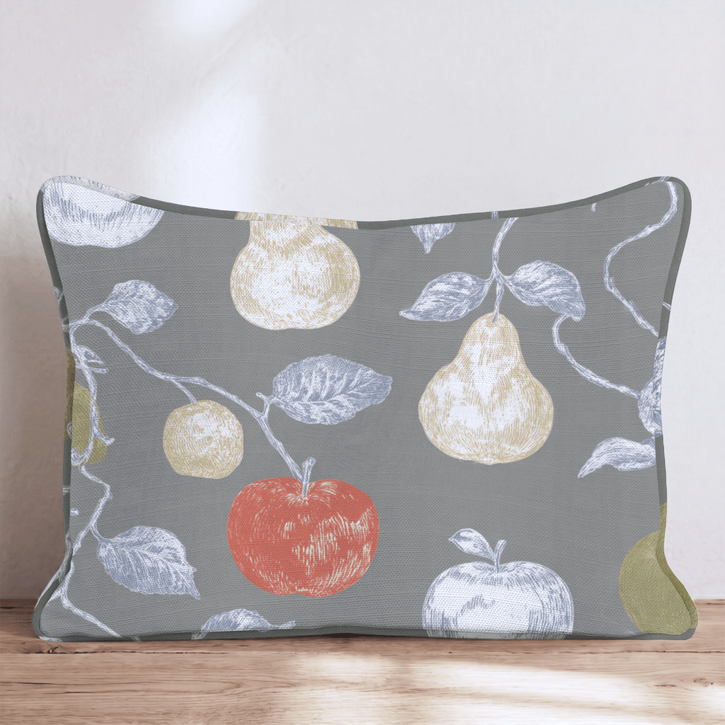 Persimmon Orchard Toile Throw Pillow - Hillcroft Home