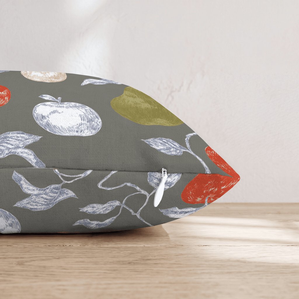 Persimmon Orchard Toile Throw Pillow - Hillcroft Home
