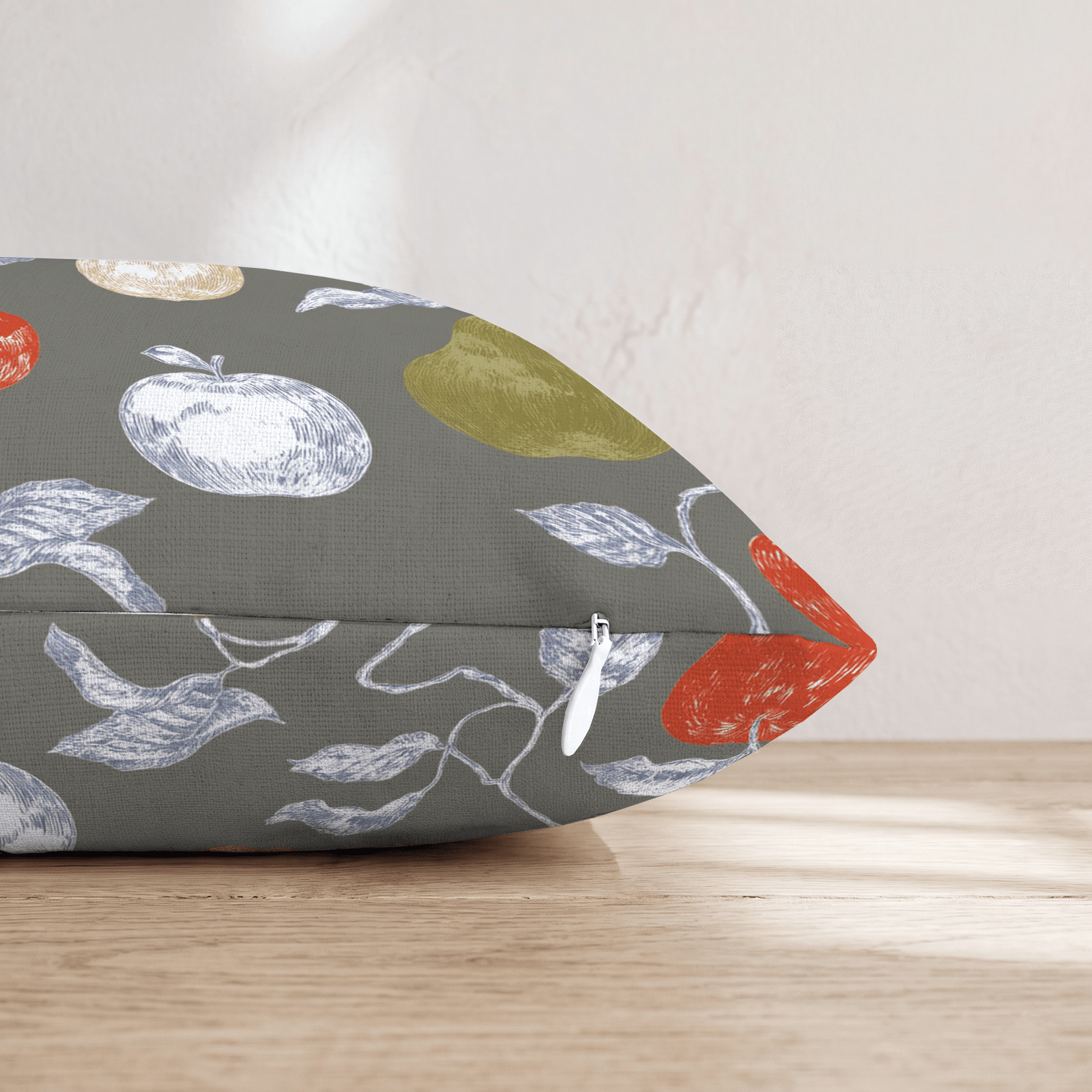 Persimmon Orchard Toile Throw Pillow - Hillcroft Home