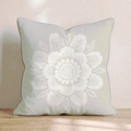 Petal Damask Throw Pillow - Hillcroft Home