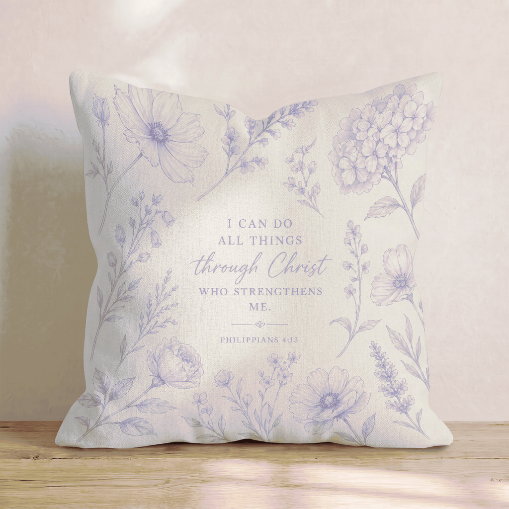 Philippians 4:13 Throw Pillow - Hillcroft Home