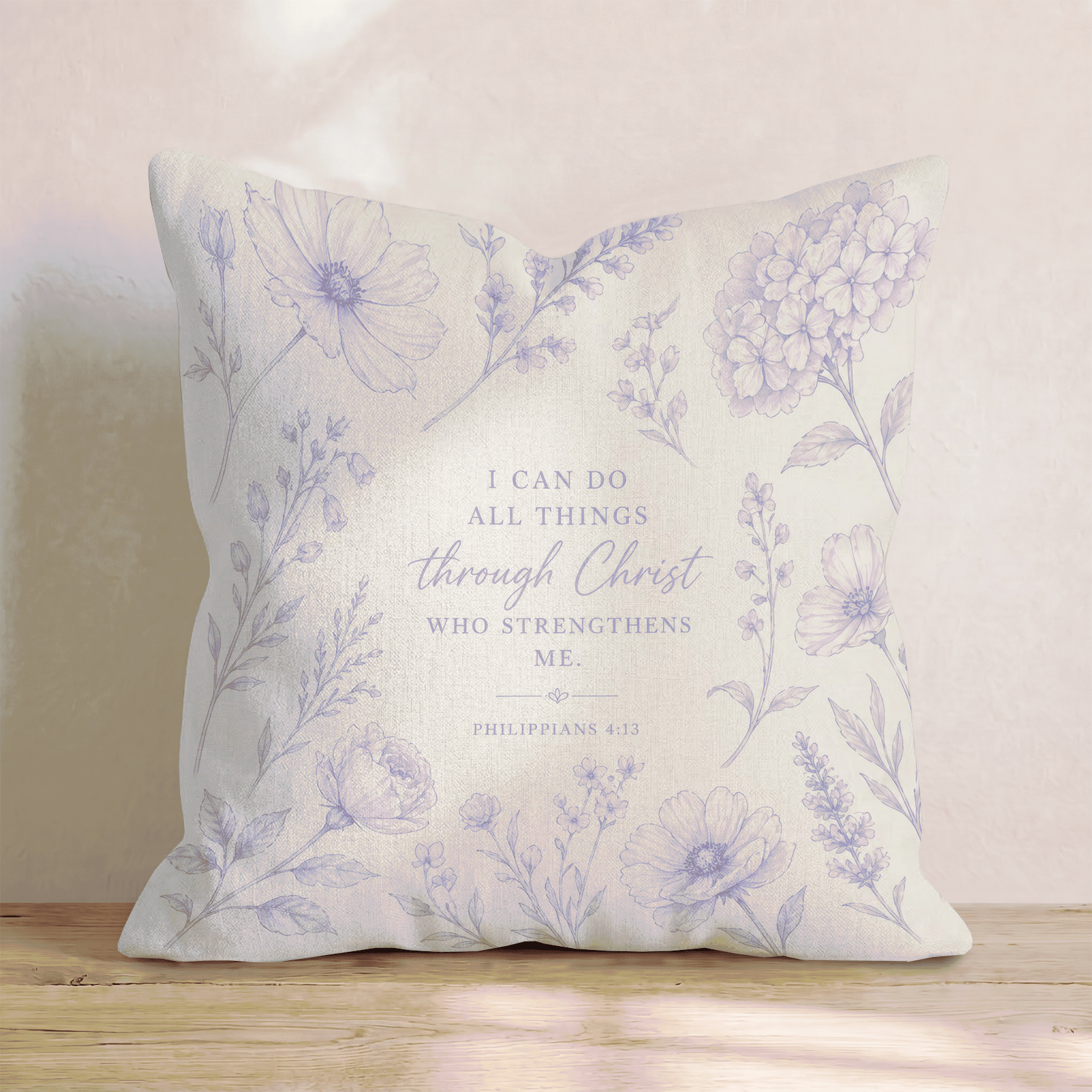Philippians 4:13 Throw Pillow - Hillcroft Home