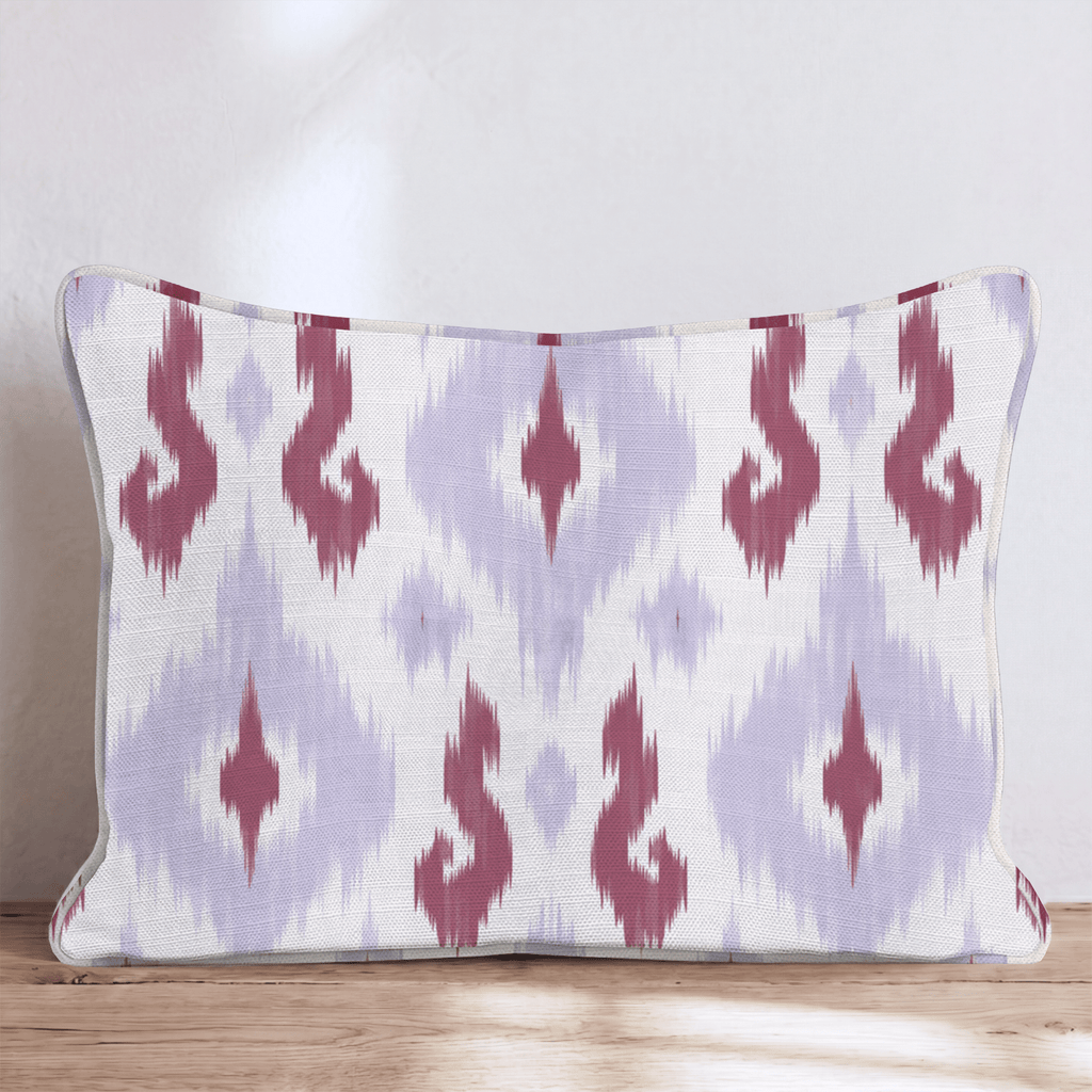 Phoebe Ikat Throw Pillow - Hillcroft Home
