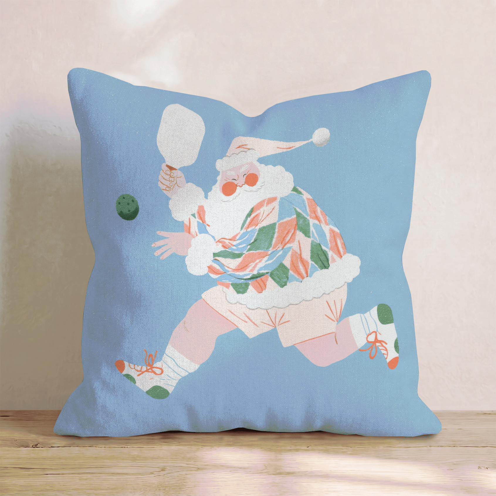 Pickleball Jump Smash Throw Pillow - Hillcroft Home