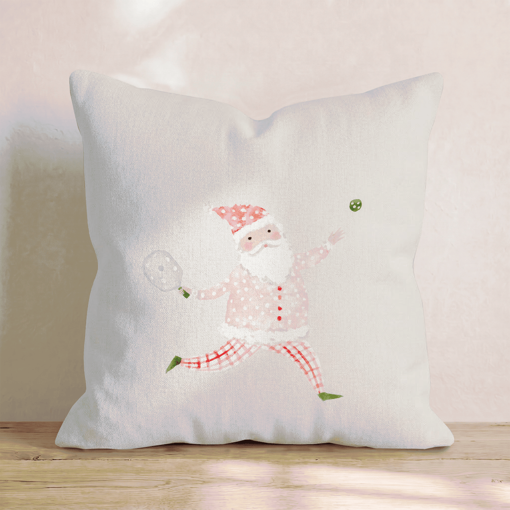 Pickleballer Claus Throw Pillow - Hillcroft Home