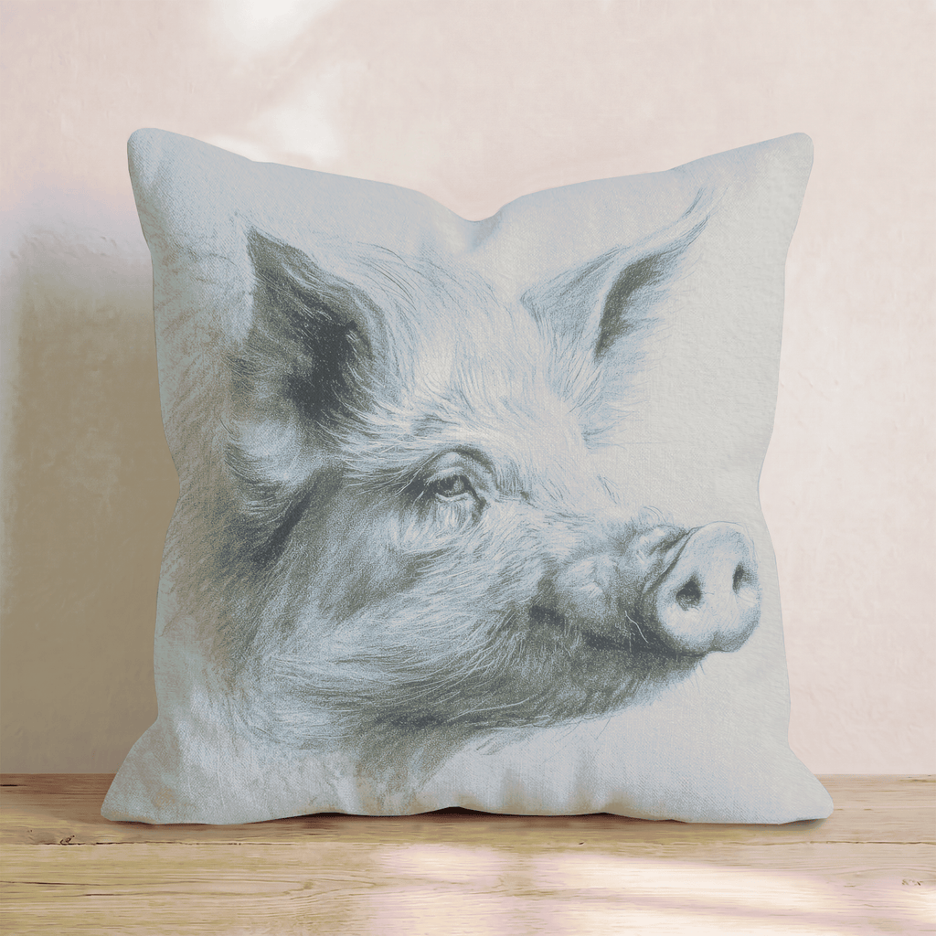 Piglet Portrait Close Throw Pillow - Hillcroft Home