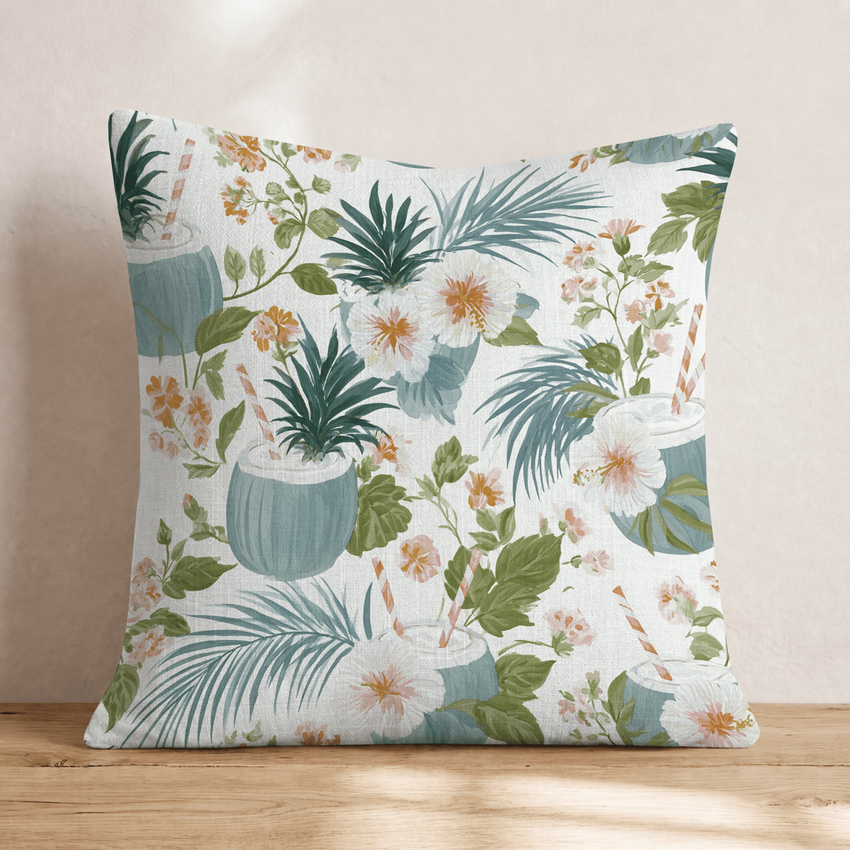 Pinã Colada In Paradise Throw Pillow - Hillcroft Home