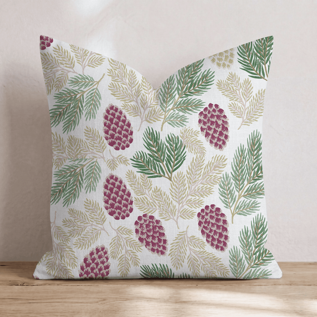 Pine Cone Botanical Throw Pillow - Hillcroft Home