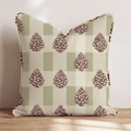 Pinecone Check Throw Pillow - Hillcroft Home