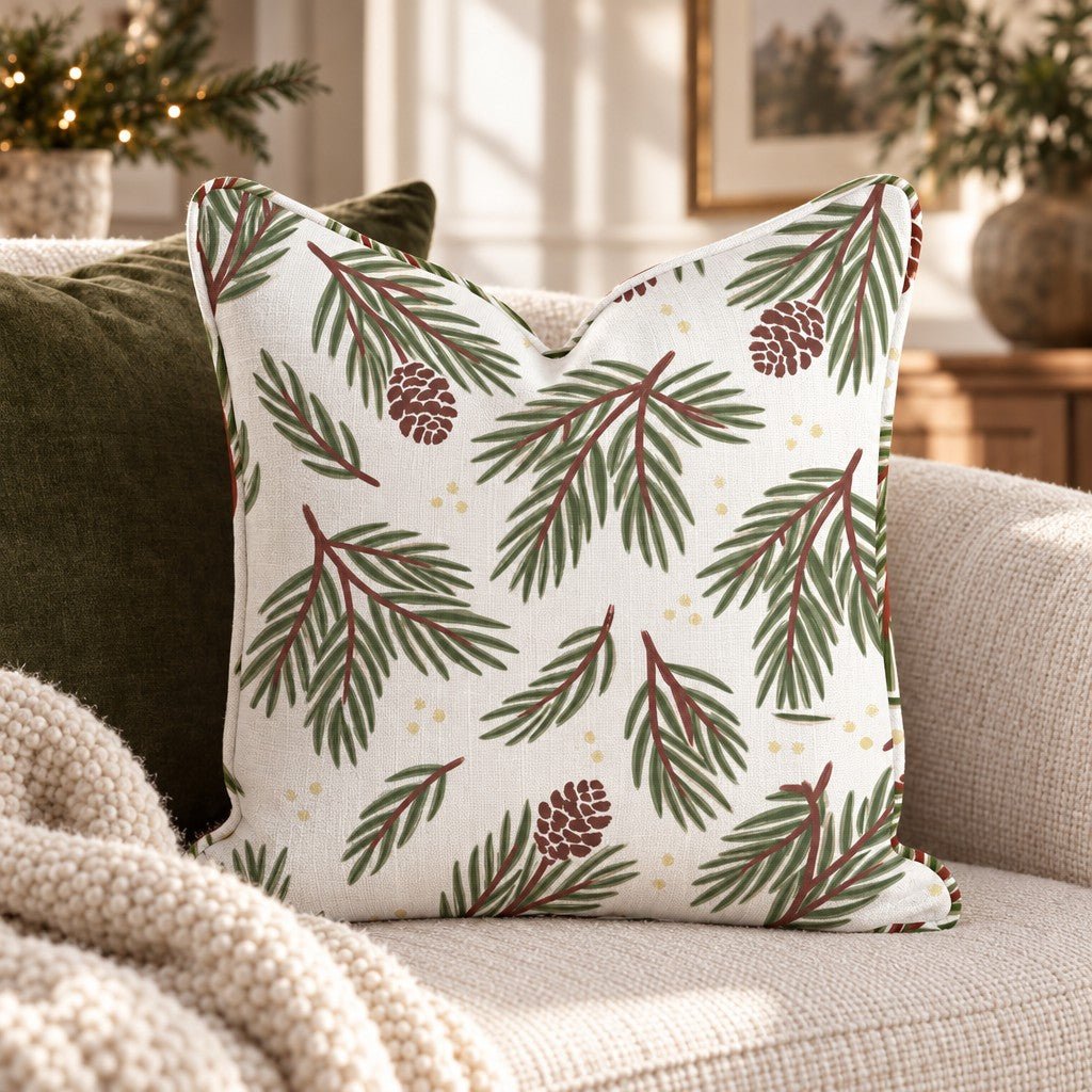 Pinecone Hollow Throw Pillow throw pillow - Hillcroft Home