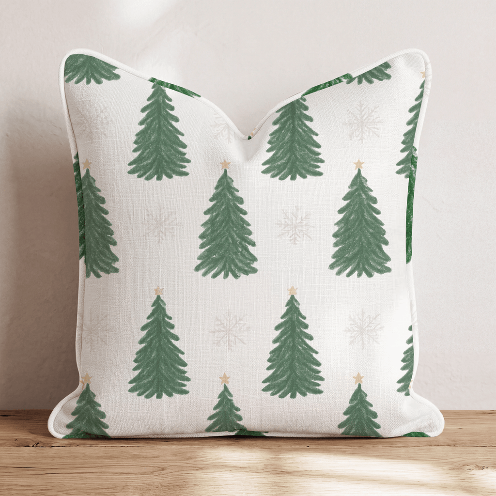 Pining for Snow Throw Pillow throw pillow - Hillcroft Home