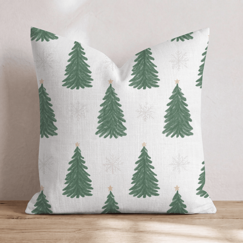 Pining for Snow Throw Pillow throw pillow - Hillcroft Home