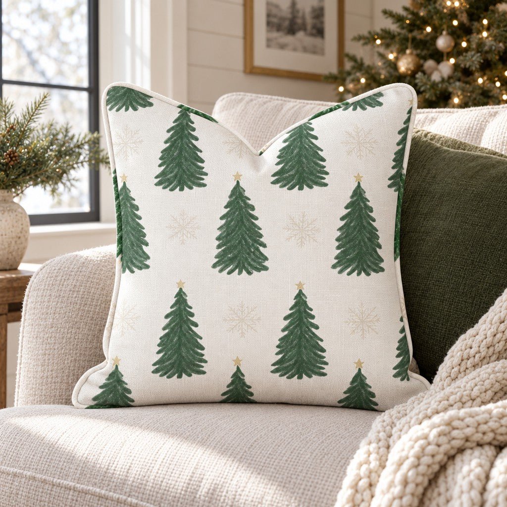 Pining for Snow Throw Pillow throw pillow - Hillcroft Home