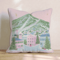 Pink Alpine Village Throw Pillow - Hillcroft Home
