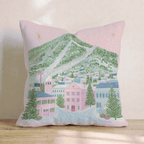 Pink Alpine Village Throw Pillow - Hillcroft Home
