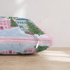 Pink Alpine Village Throw Pillow - Hillcroft Home
