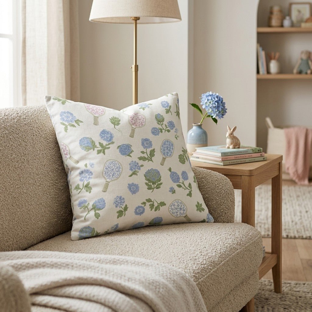 Pink and Blue Paddles Throw Pillow - Hillcroft Home