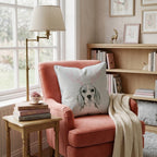 Pink Antler Beagle Throw Pillow - Hillcroft Home