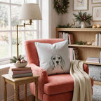 Pink Antler Beagle Throw Pillow throw pillow - Hillcroft Home