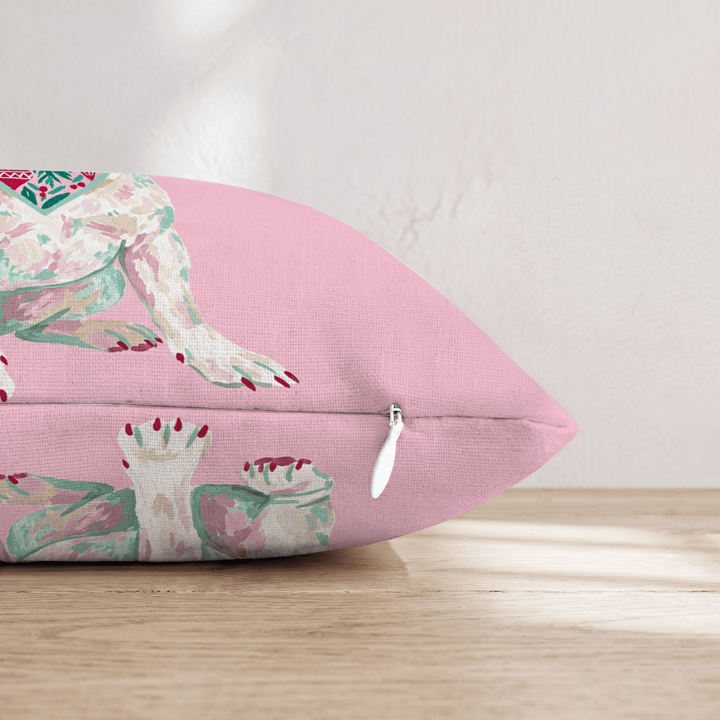 Pink Bandana French Bulldog Throw Pillow - Hillcroft Home