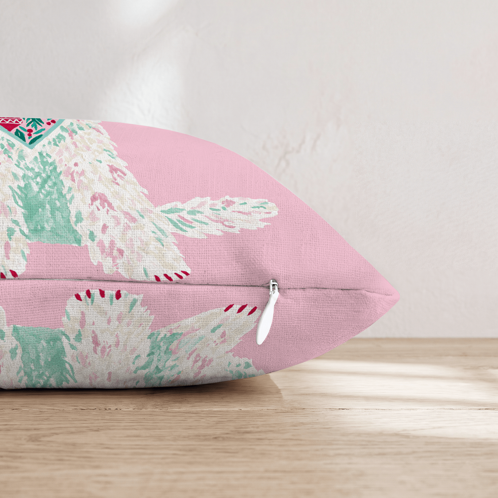 Pink Bandana Goldendoodle Throw Pillow - Hillcroft Home