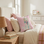 Pink Bandana Labradoodle Throw Pillow - Hillcroft Home