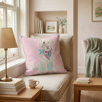 Pink Bandana Labrador Retriever Throw Pillow - Hillcroft Home