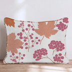 Pink Berries and Fall Leaves Throw Pillow - Hillcroft Home