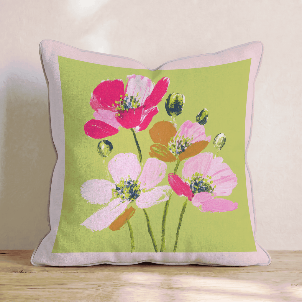 Pink Bloom Power Throw Pillow - Hillcroft Home