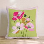 Pink Bloom Power Throw Pillow - Hillcroft Home