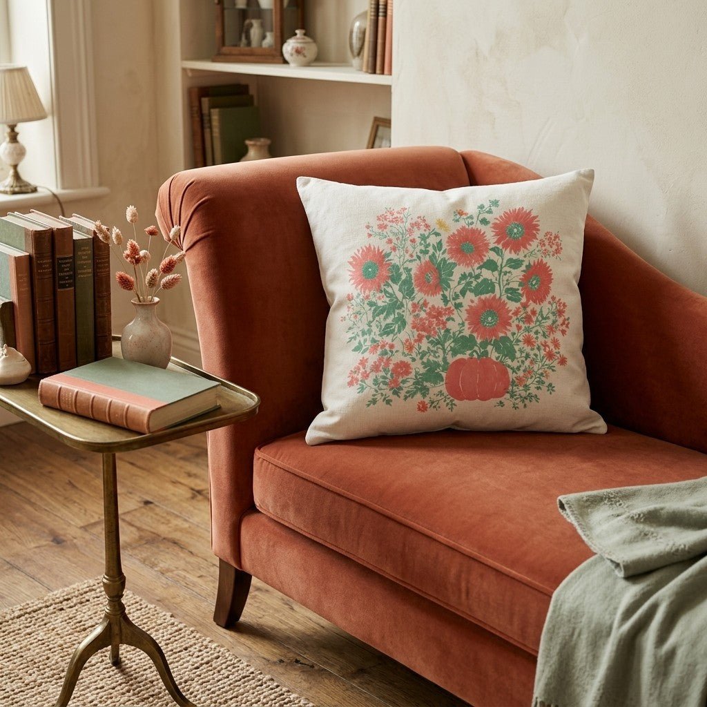 Pink Bloom Pumpkin Throw Pillow - Hillcroft Home