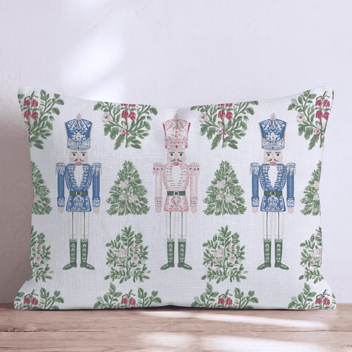 Pink & Blue Brigade Throw Pillow throw pillow - Hillcroft Home