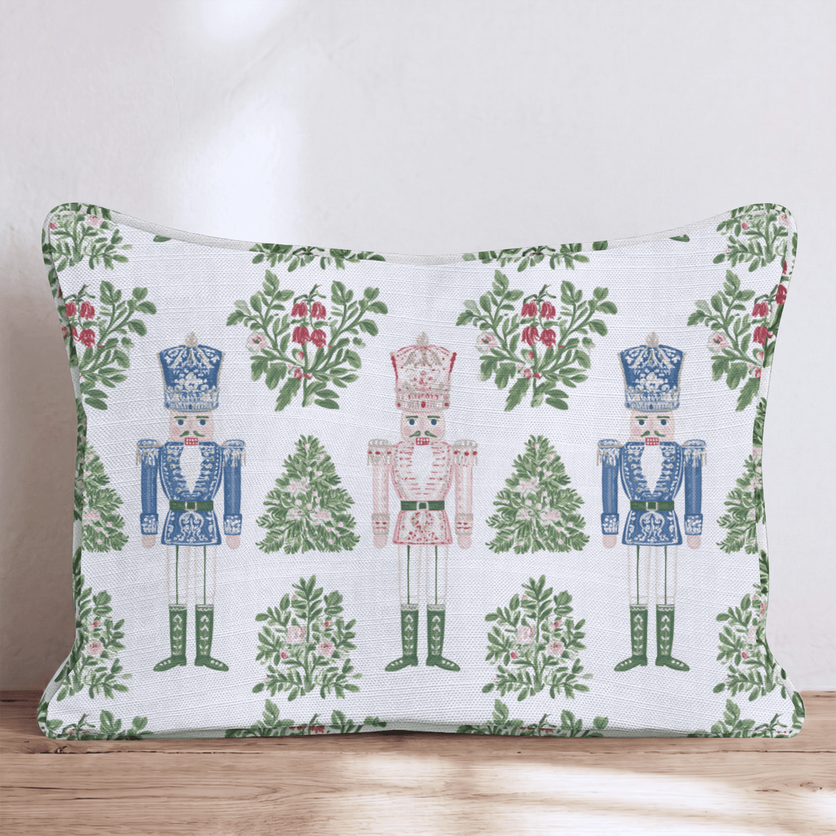 Pink & Blue Brigade Throw Pillow throw pillow - Hillcroft Home