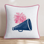 Pink & Blue Cheer Throw Pillow - Hillcroft Home