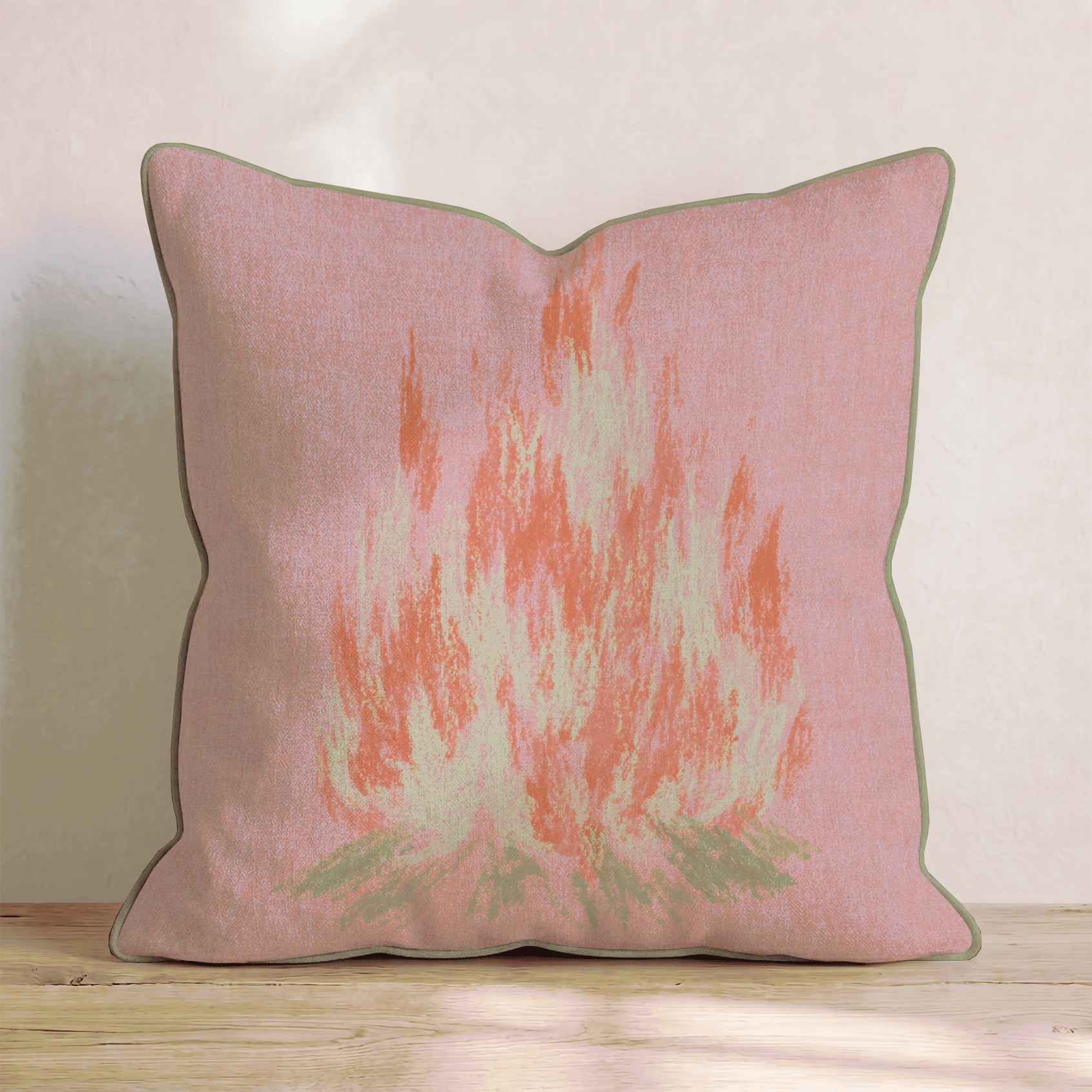 Pink Bonfire Throw Pillow - Hillcroft Home