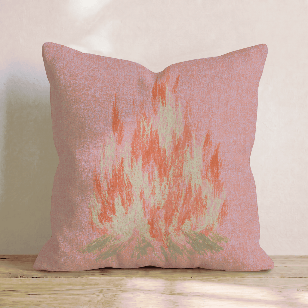 Pink Bonfire Throw Pillow - Hillcroft Home