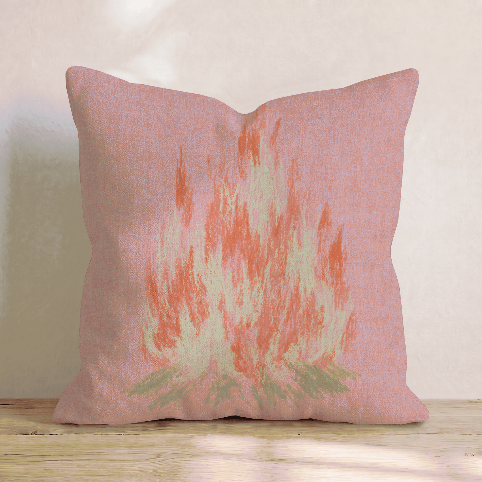Pink Bonfire Throw Pillow - Hillcroft Home