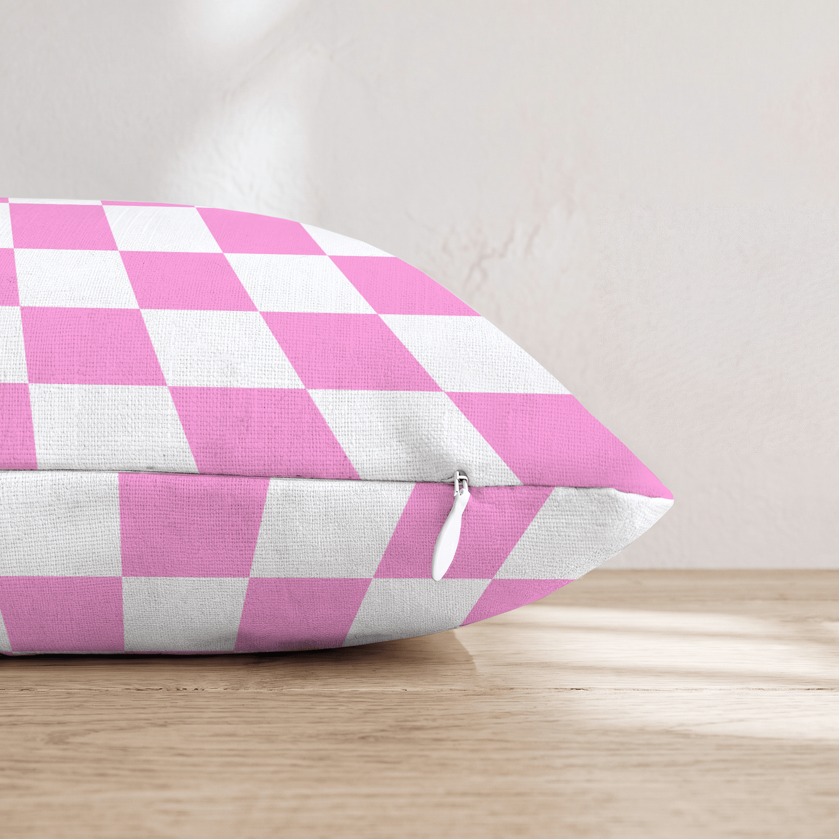 Pink Checkered Throw Pillow - Hillcroft Home