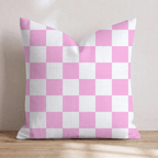 Pink Checkered Throw Pillow - Hillcroft Home