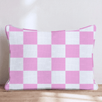 Pink Checkered Throw Pillow - Hillcroft Home