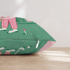 Pink Christmas Putt Throw Pillow - Hillcroft Home