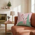 Pink Christmas Putt Throw Pillow - Hillcroft Home