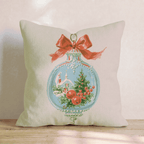 Pink Dotted Bow Wreath Throw Pillow - Hillcroft Home
